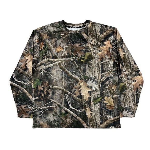 Redhead Scentinel Men Long Sleeve Crew Neck‎ Pullover Shirt Sz L Camouflage - Picture 1 of 7